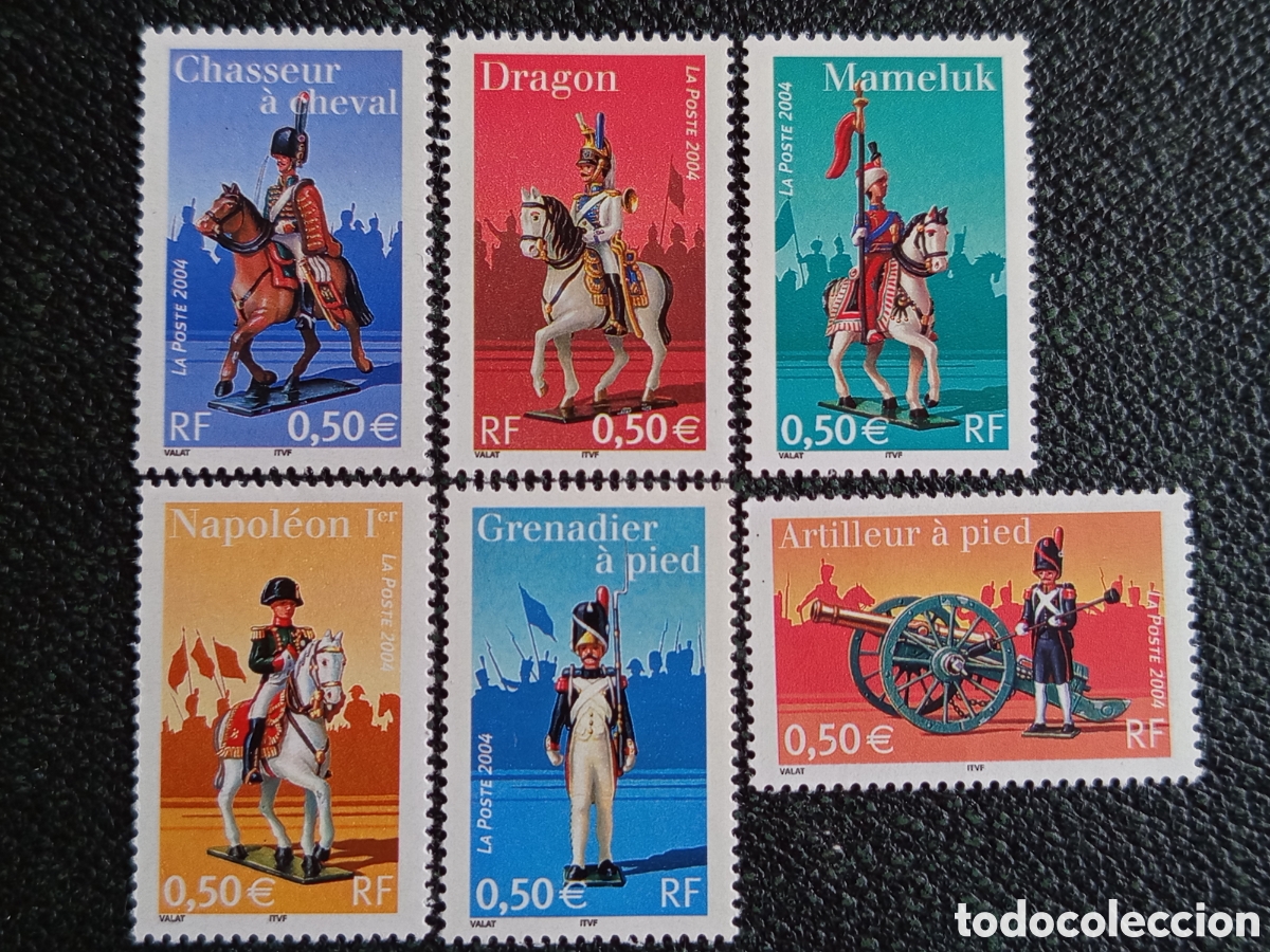 Sellos: Serie Francia 2004 Bicentenario Grande Armee Napole&oacute;n Yvert 3727-3732 MNH