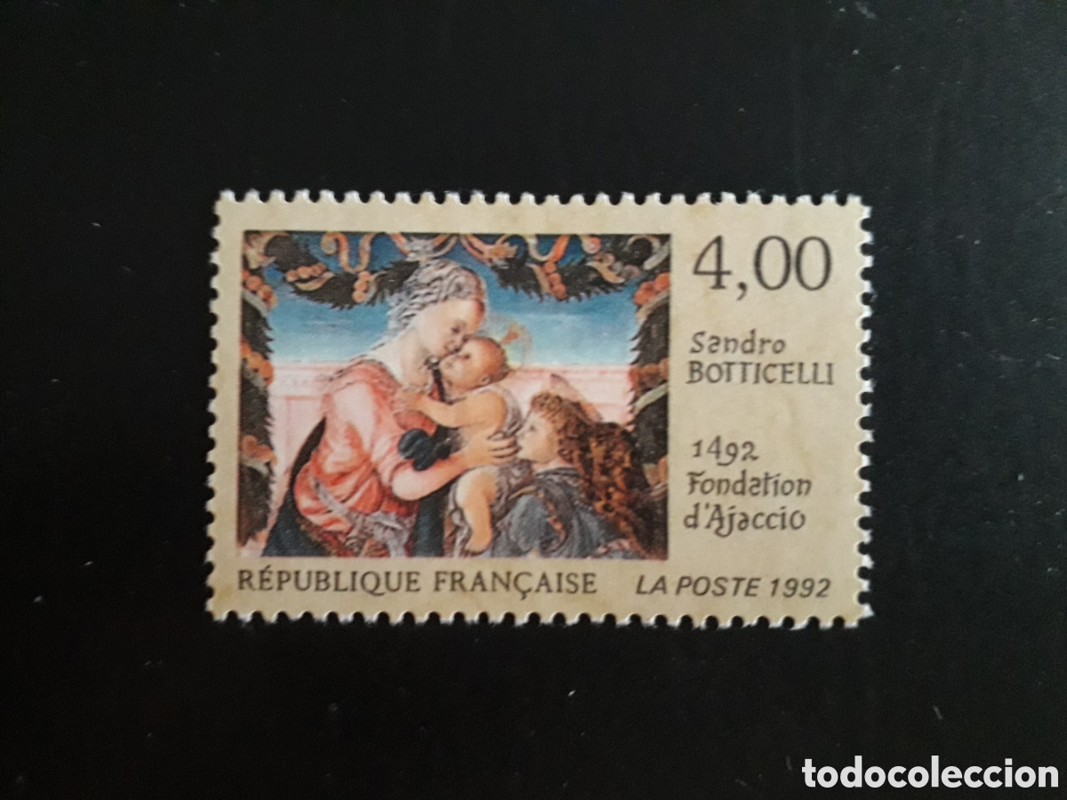 Sellos: FRANCIA YVERT 2754 SERIE COMPLETA NUEVA *** 1992 PINTURAS, BOTICELLI PEDIDO M&Iacute;NIMO 3&euro;