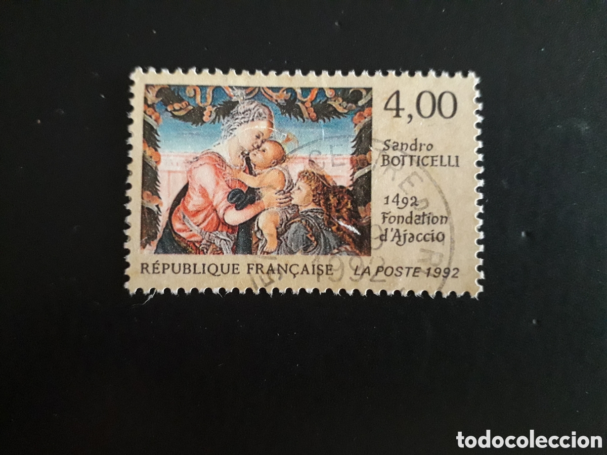 Sellos: FRANCIA YVERT 2754 SERIE COMPLETA USADA 1992 PINTURAS, BOTICELLI PEDIDO M&Iacute;NIMO 3&euro;