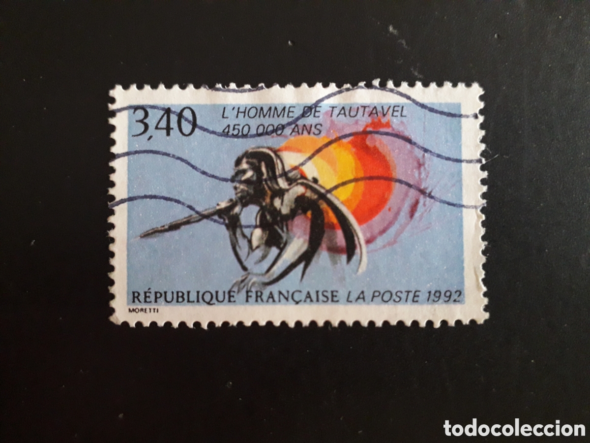 Sellos: FRANCIA YVERT 2759 SERIE COMPLETA USADA 1992 HOMBRE PREHIST&Oacute;RICO DE TAUTAVEL PEDIDO M&Iacute;NIMO 3&euro;