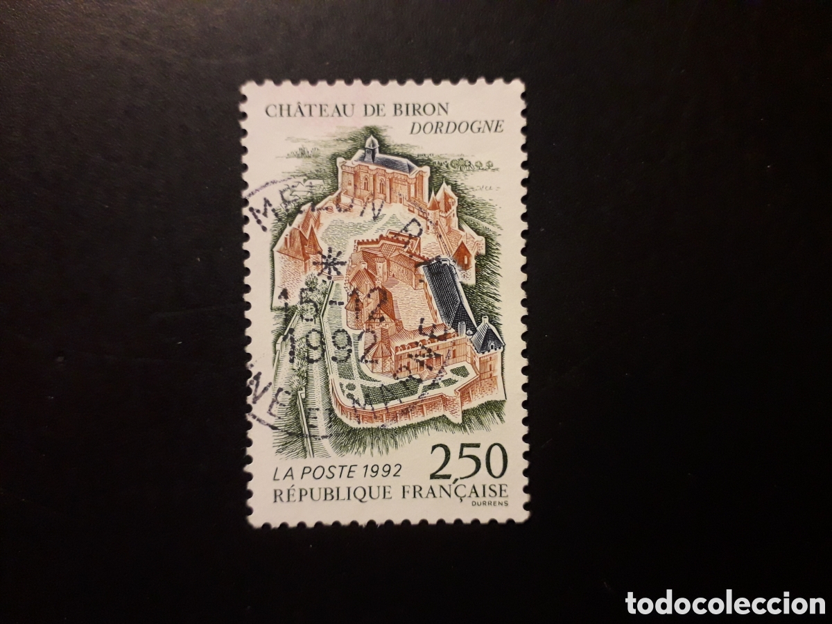 Sellos: FRANCIA YVERT 2763 SELLO SUELTO USADO 1992 CASTILLO DE BIRON PEDIDO M&Iacute;NIMO 3&euro;