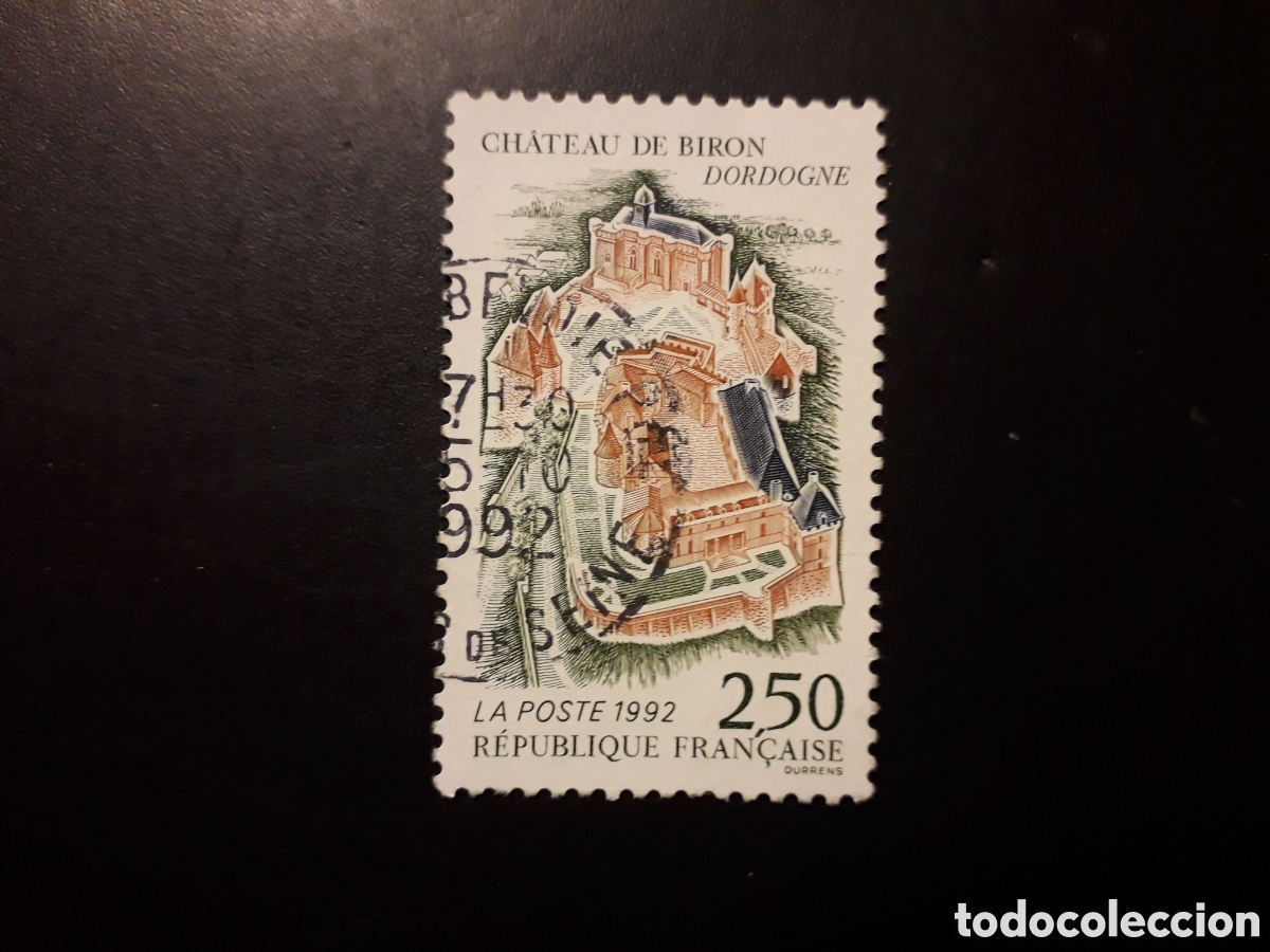Sellos: FRANCIA YVERT 2763 SELLO SUELTO USADO 1992 CASTILLO DE BIRON PEDIDO M&Iacute;NIMO 3&euro;