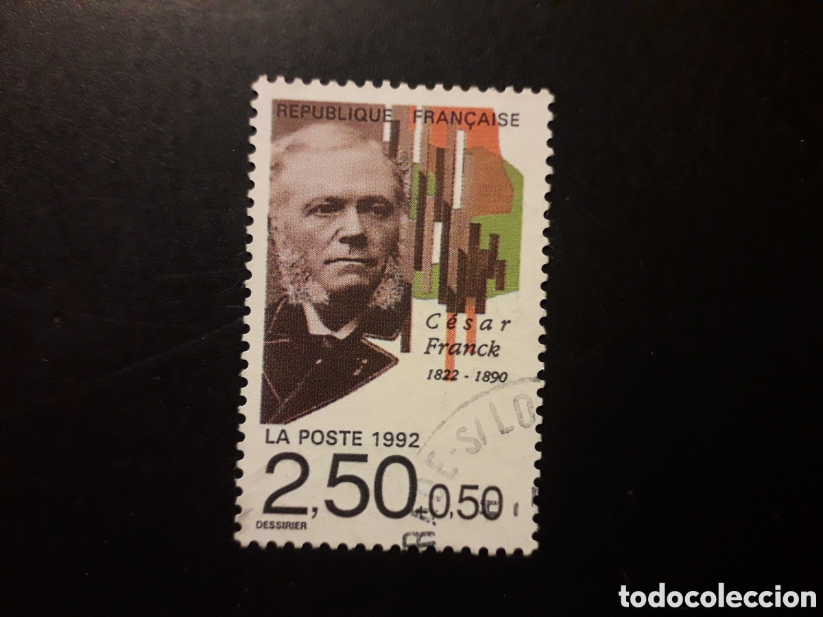 Sellos: FRANCIA YVERT 2747 SELLO SUELTO USADO 1992 C&Eacute;SAR FRANCK, M&Uacute;SICA PEDIDO M&Iacute;NIMO 3&euro;