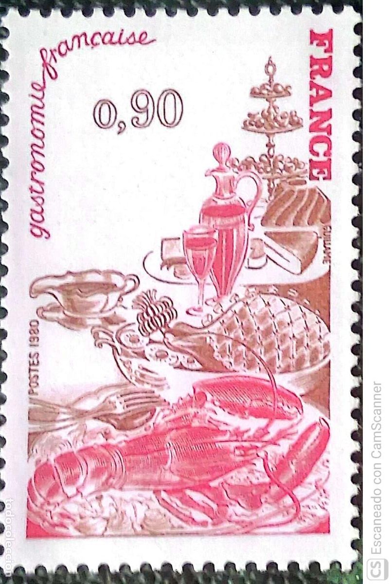 Sellos: Francia. 2077 Gastronom&iacute;a francesa. 1980. ﻿Sellos nuevos y numeraci&oacute;n Yvert