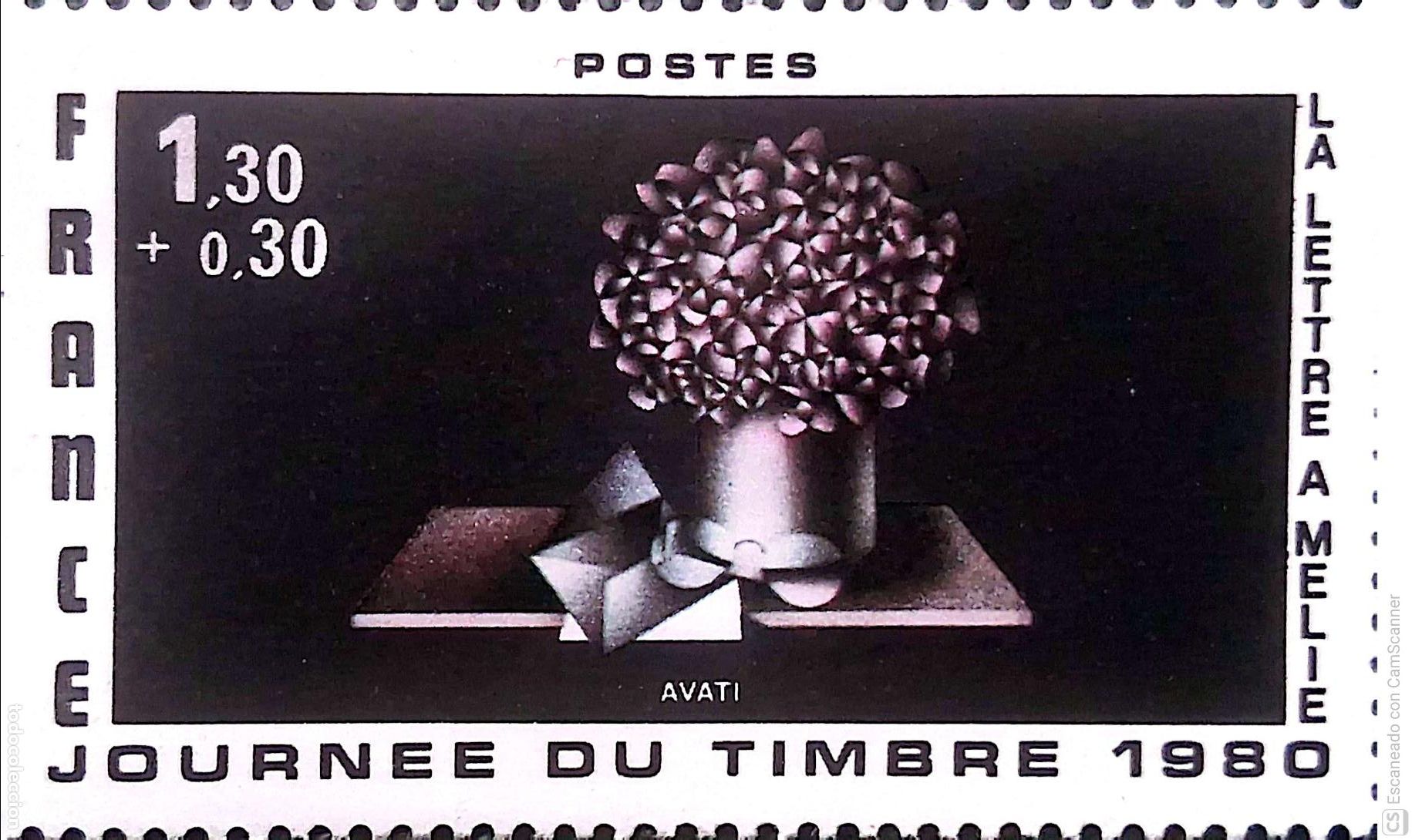Sellos: Francia. 2078 D&iacute;a del Sello. 1980. ﻿Sellos nuevos y numeraci&oacute;n Yvert
