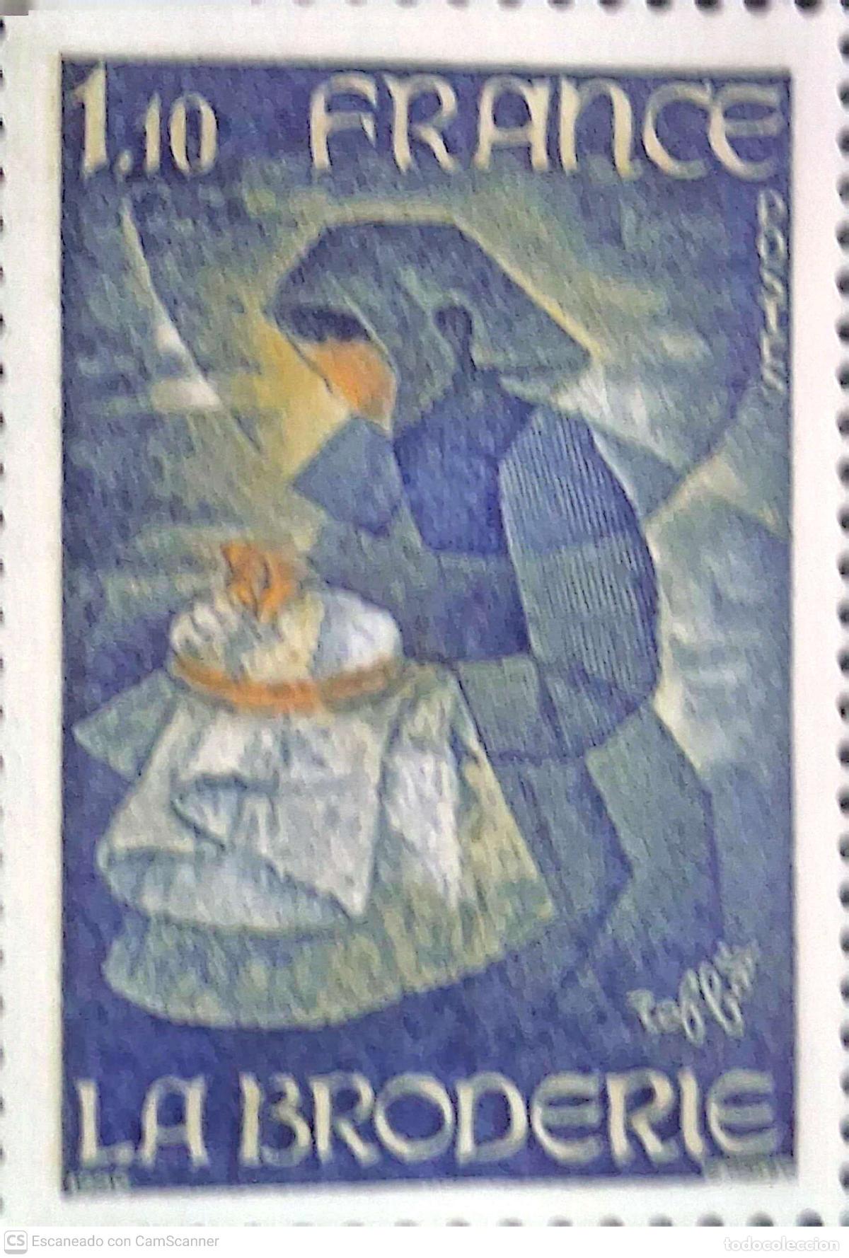Sellos: Francia. 2079 Oficios de Arte: Bordados. 1980. ﻿Sellos nuevos y numeraci&oacute;n Yvert