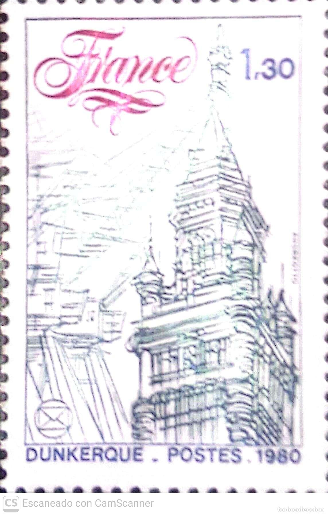 Sellos: Francia. 2088 Congreso Federaci&oacute;n de Sociedades Filat&eacute;licas Francesas en Dunkerque. 1980. ﻿Sellos