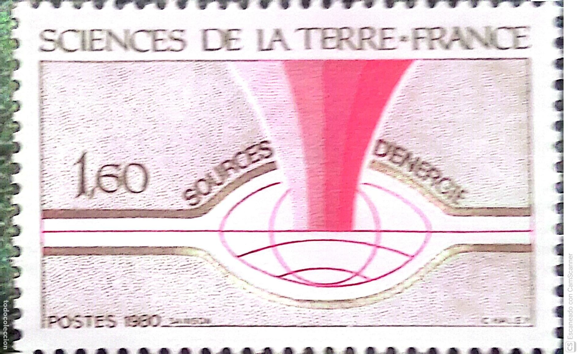 Sellos: Francia. 2093 Ciencias de la Tierra. 1980. ﻿Sellos nuevos y numeraci&oacute;n Yvert
