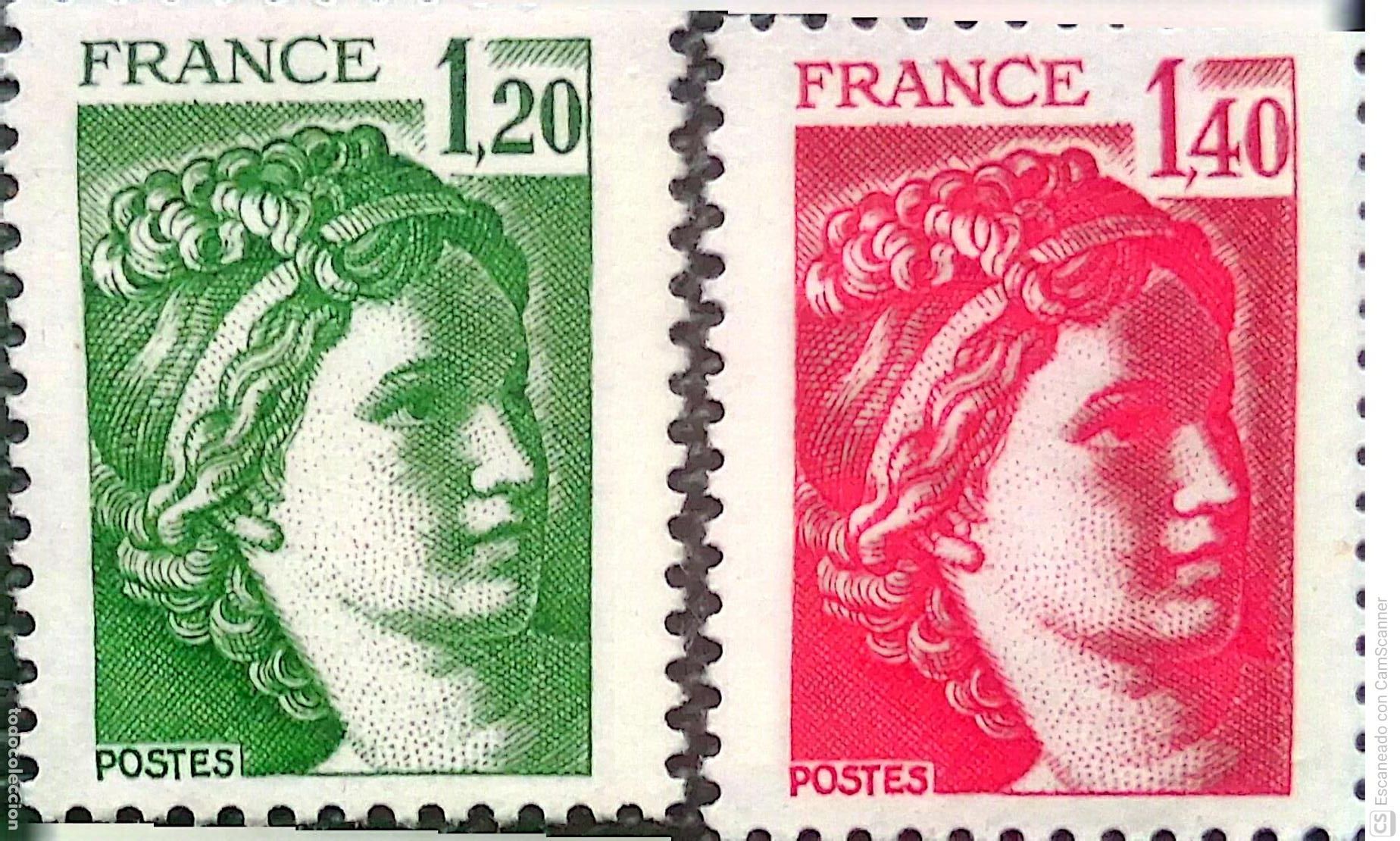 Sellos: Francia. 2101/02 Sabina. 1980 . ﻿Sellos nuevos y numeraci&oacute;n Yvert.