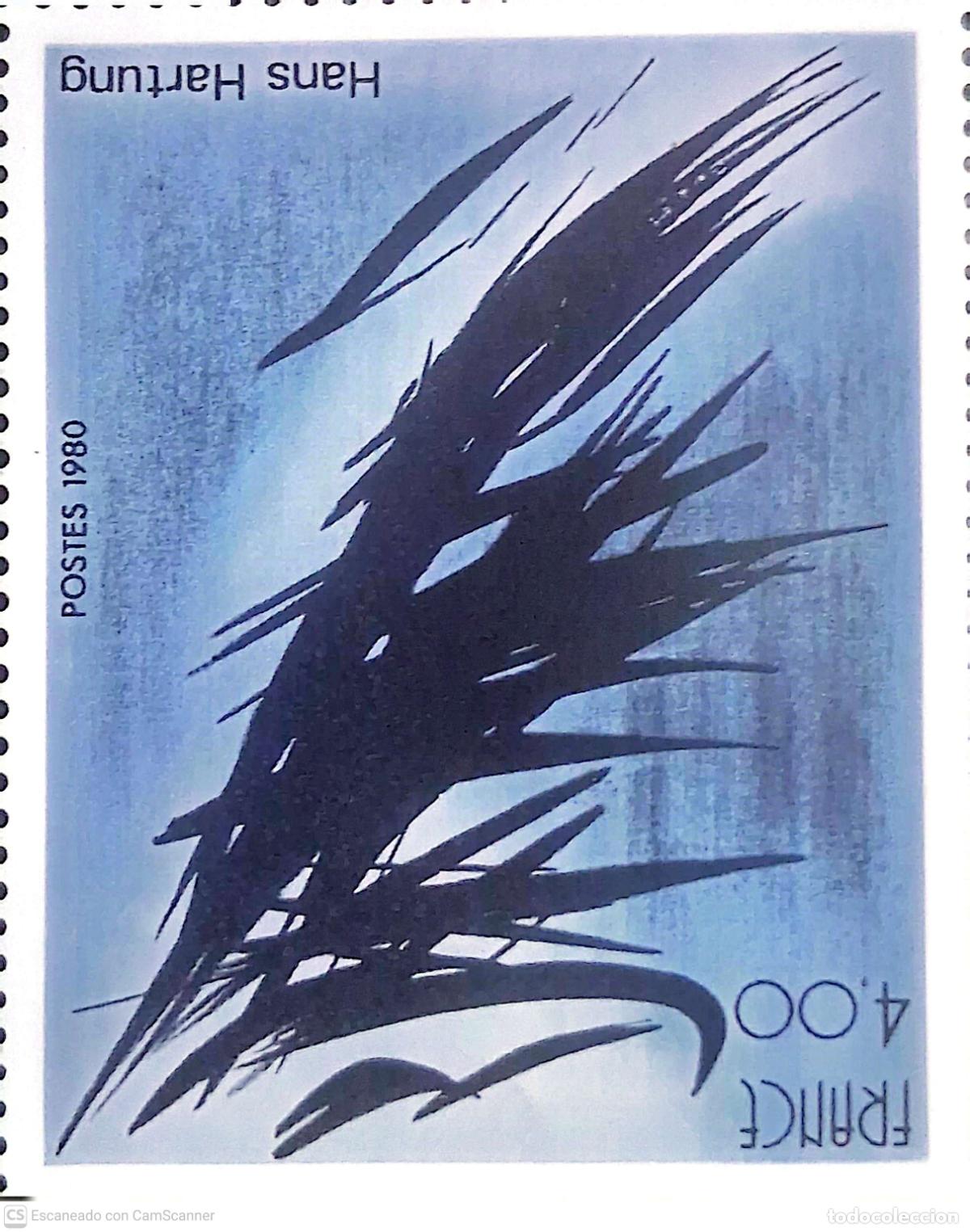 Sellos: Francia. 2110 Serie art&iacute;stica: Obra de Hans Hartung. 1980. ﻿Sellos nuevos y numeraci&oacute;n Yvert