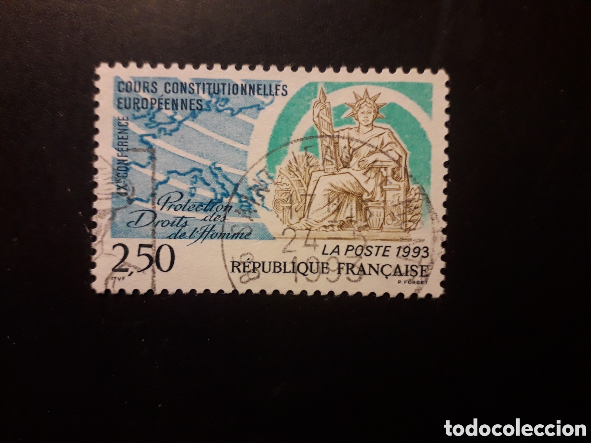 Sellos: FRANCIA YVERT 2808 SERIE COMPLETA USADA 1993 CONSTITUCI&Oacute;N, MAPAS PEDIDO M&Iacute;NIMO 3&euro;