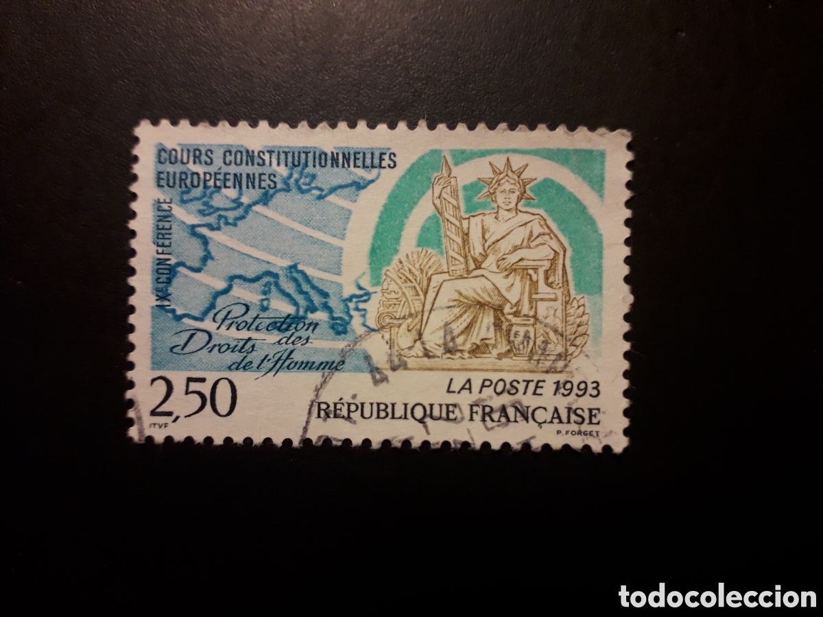Sellos: FRANCIA YVERT 2808 SERIE COMPLETA USADA 1993 CONSTITUCI&Oacute;N, MAPAS PEDIDO M&Iacute;NIMO 3&euro;
