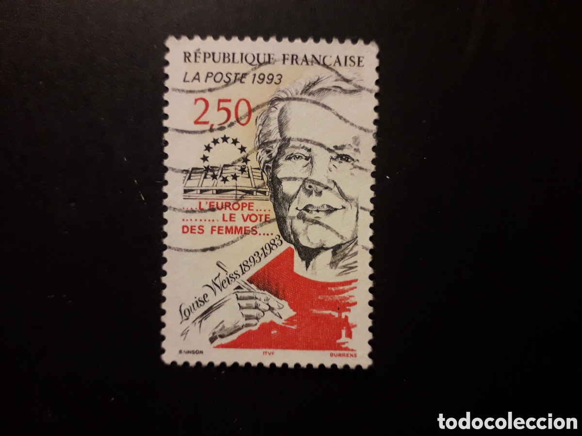 Sellos: FRANCIA YVERT 2809 SERIE COMPLETA USADA 1993 LOUISE WEISS, VOTO FEMENINO PEDIDO M&Iacute;NIMO 3&euro;