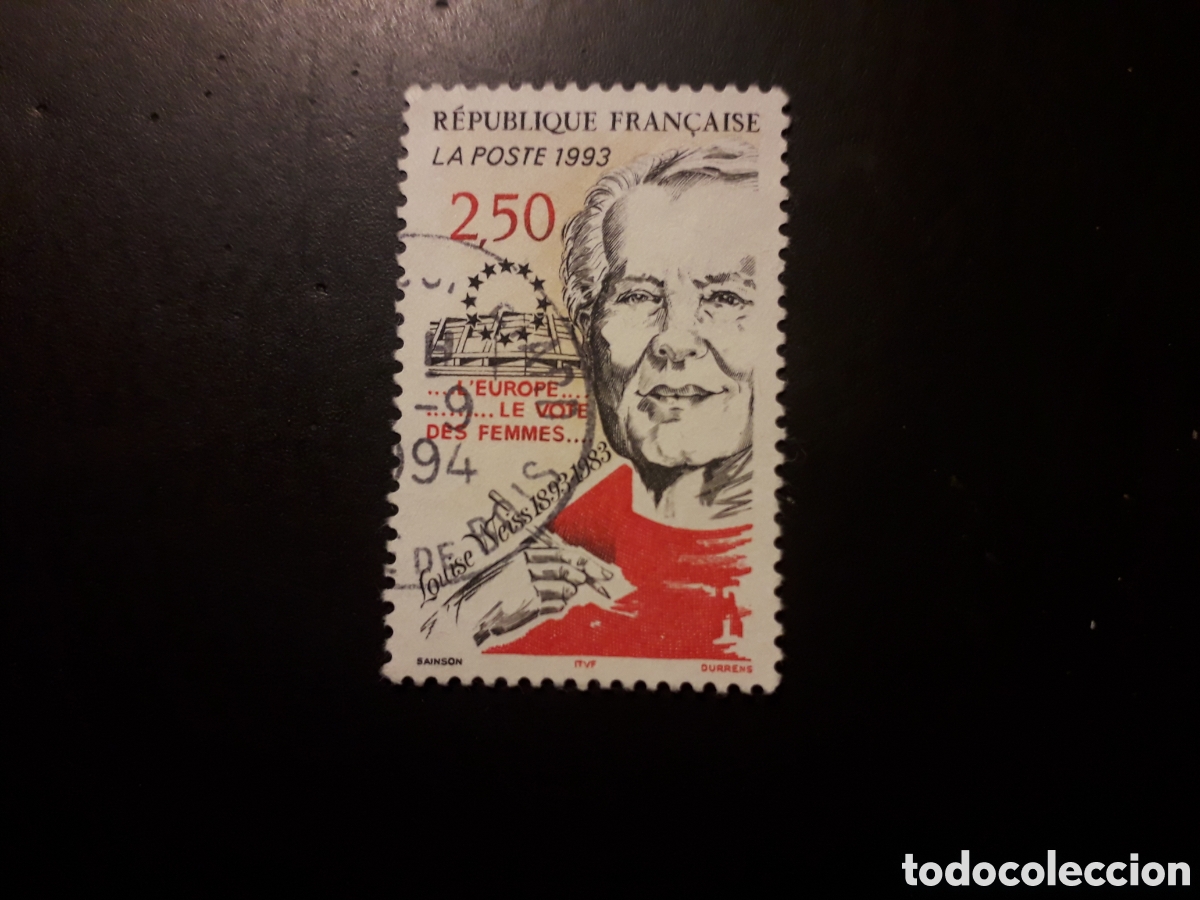 Sellos: FRANCIA YVERT 2809 SERIE COMPLETA USADA 1993 LOUISE WEISS, VOTO FEMENINO PEDIDO M&Iacute;NIMO 3&euro;