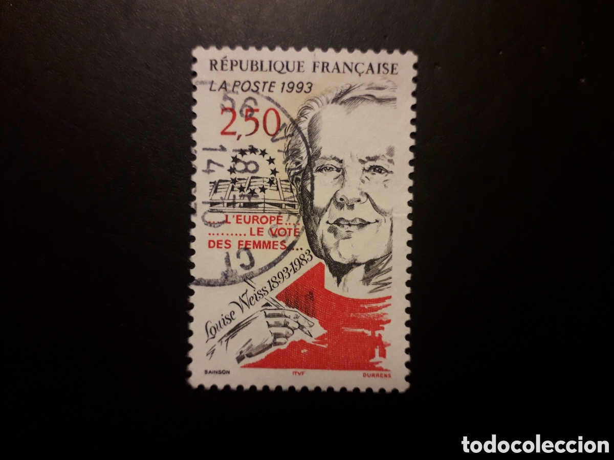 Sellos: FRANCIA YVERT 2809 SERIE COMPLETA USADA 1993 LOUISE WEISS, VOTO FEMENINO PEDIDO M&Iacute;NIMO 3&euro;