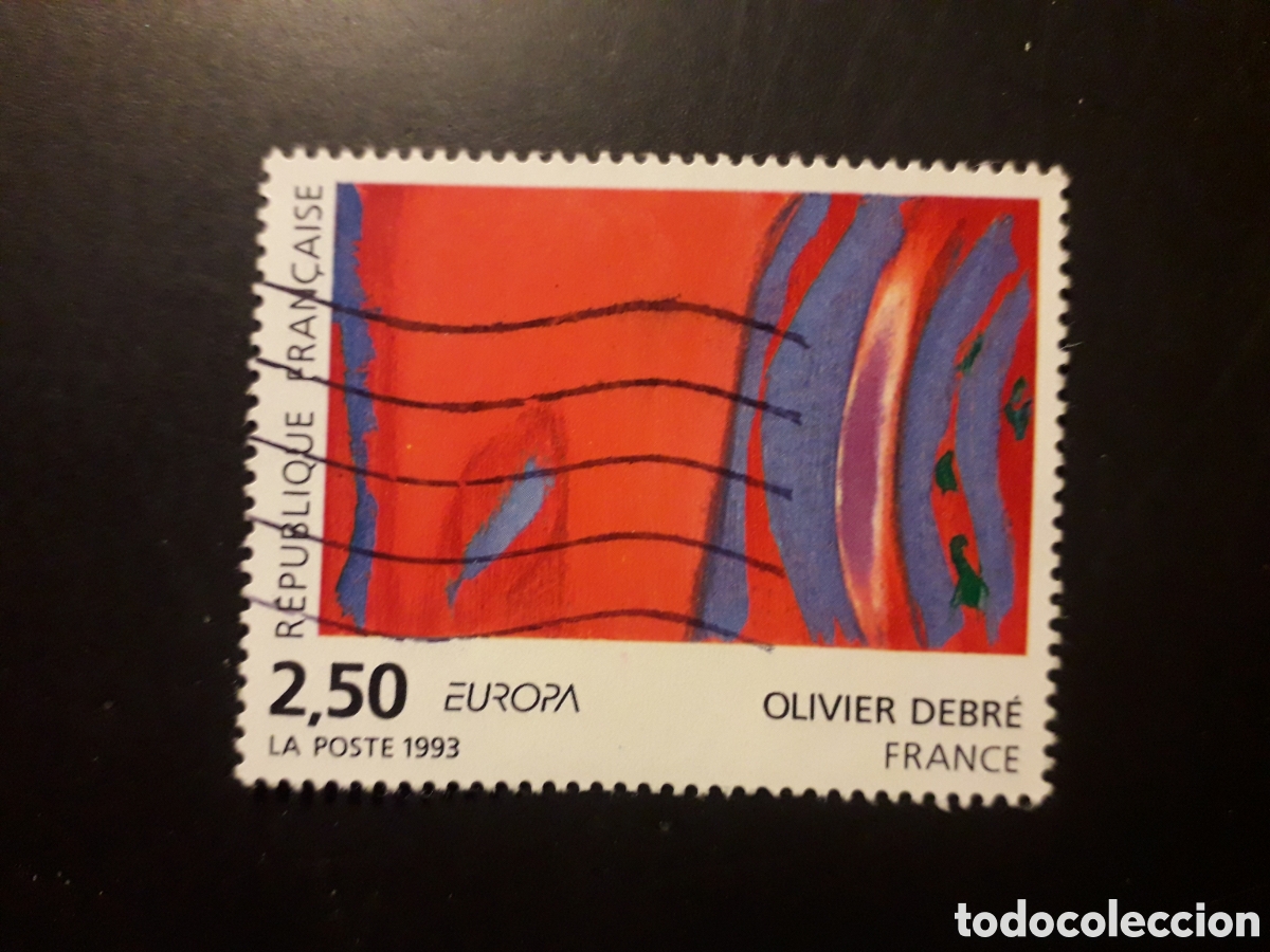 Sellos: FRANCIA YVERT 2797 SELLO SUELTO USADO 1993 EUROPA, ARTE CONTEMPOR&Aacute;NEO PEDIDO M&Iacute;NIMO 3&euro;