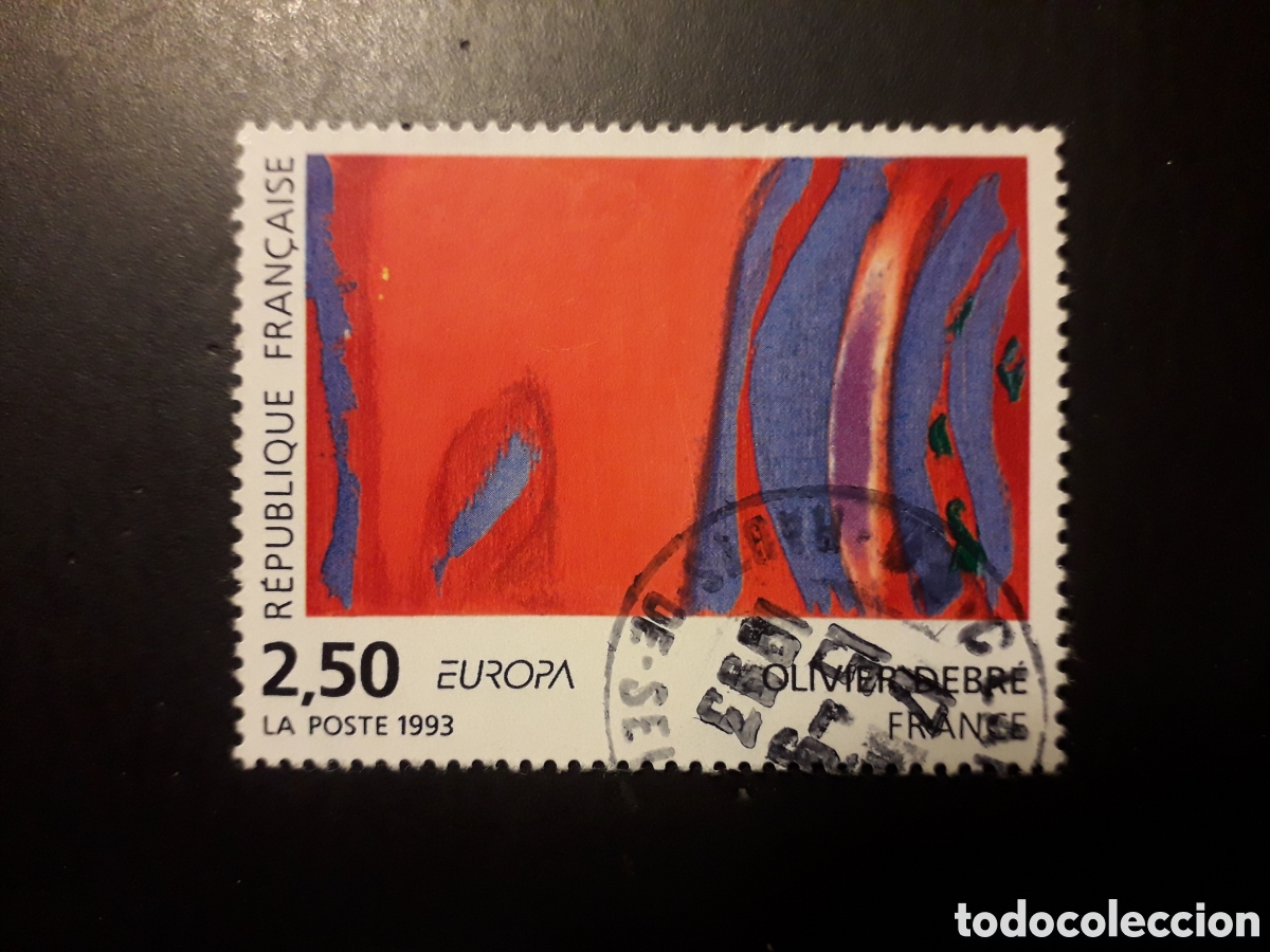 Sellos: FRANCIA YVERT 2797 SELLO SUELTO USADO 1993 EUROPA, ARTE CONTEMPOR&Aacute;NEO PEDIDO M&Iacute;NIMO 3&euro;