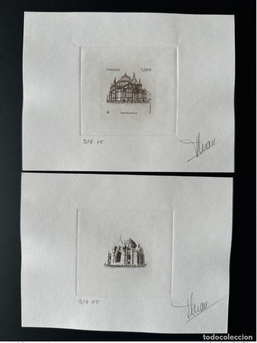 Sellos: Francia 2021 YT 5507 Prueba de artista STATE Dreux Royal Chapel Saint-Louis