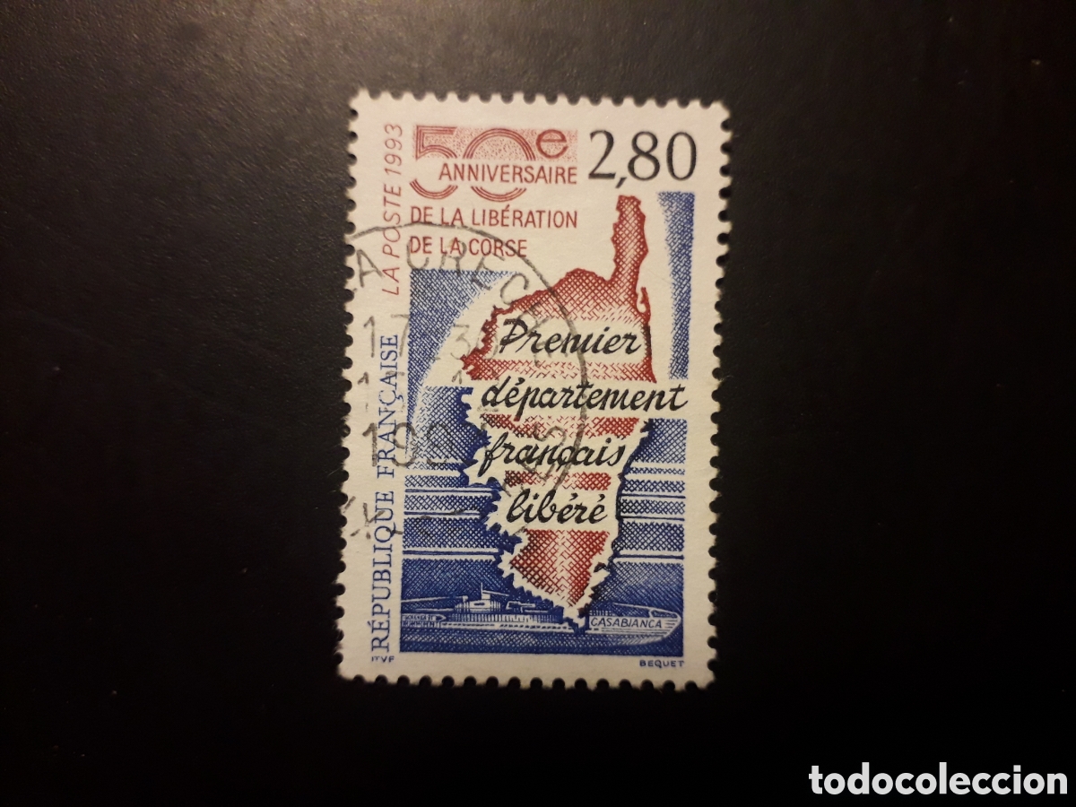 Sellos: FRANCIA YVERT 2829 SERIE COMPLETA USADA 1993 C&Oacute;RCEGA, MAPAS 2A GUERRA MUNDIAL PEDIDO M&Iacute;NIMO 3&euro;