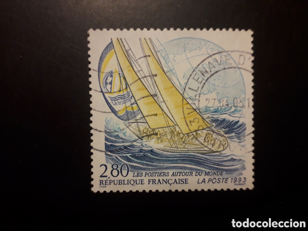 Sellos: FRANCIA YVERT 2831 SERIE COMPLETA USADA 1993 DEPORTES, VELA, MAPAS PEDIDO M&Iacute;NIMO 3&euro;