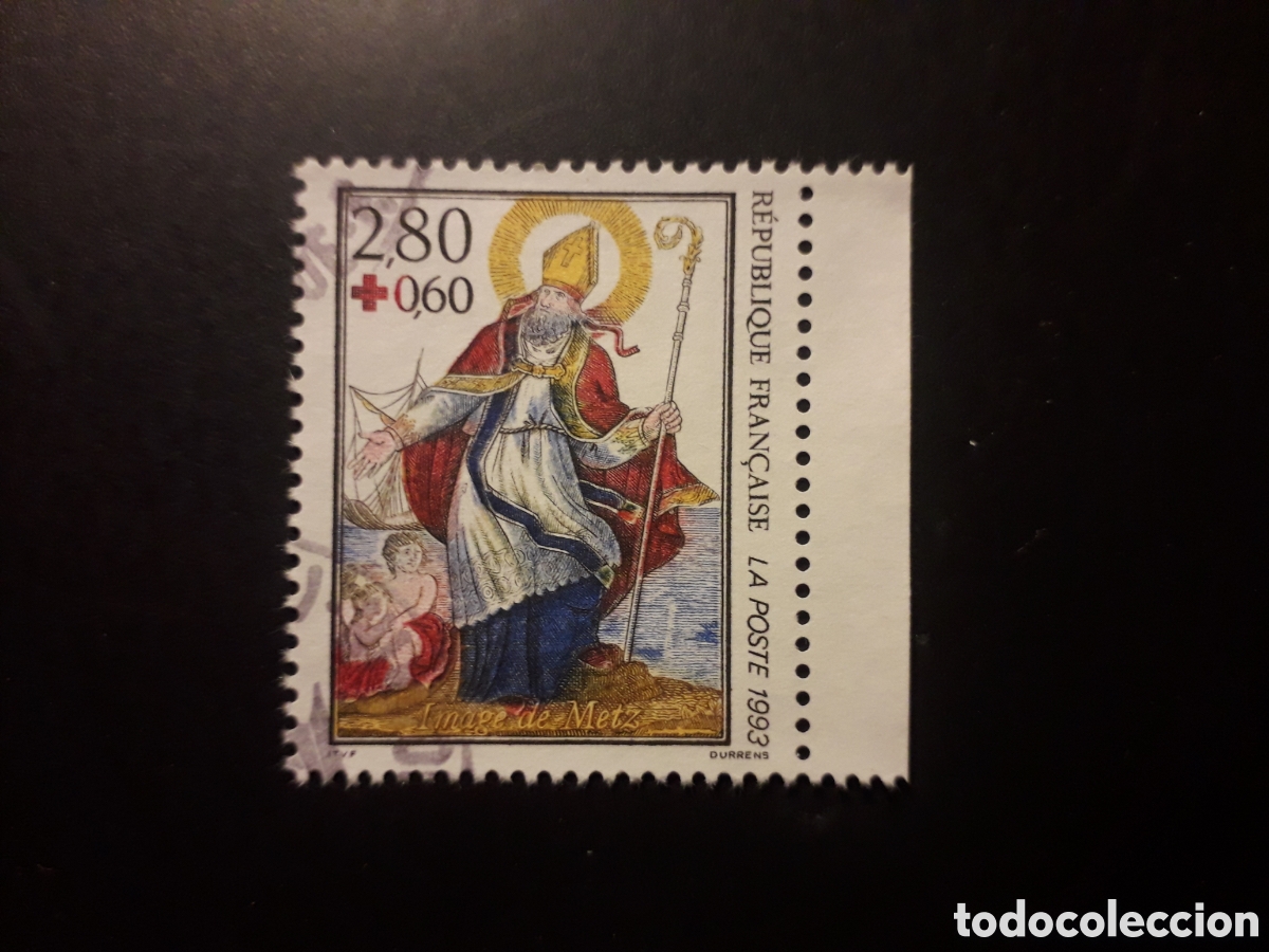 Sellos: FRANCIA YVERT 2853 SERIE COMPLETA USADA 1993 CRUZ ROJA, SAN NICOL&Aacute;S PEDIDO M&Iacute;NIMO 3&euro;