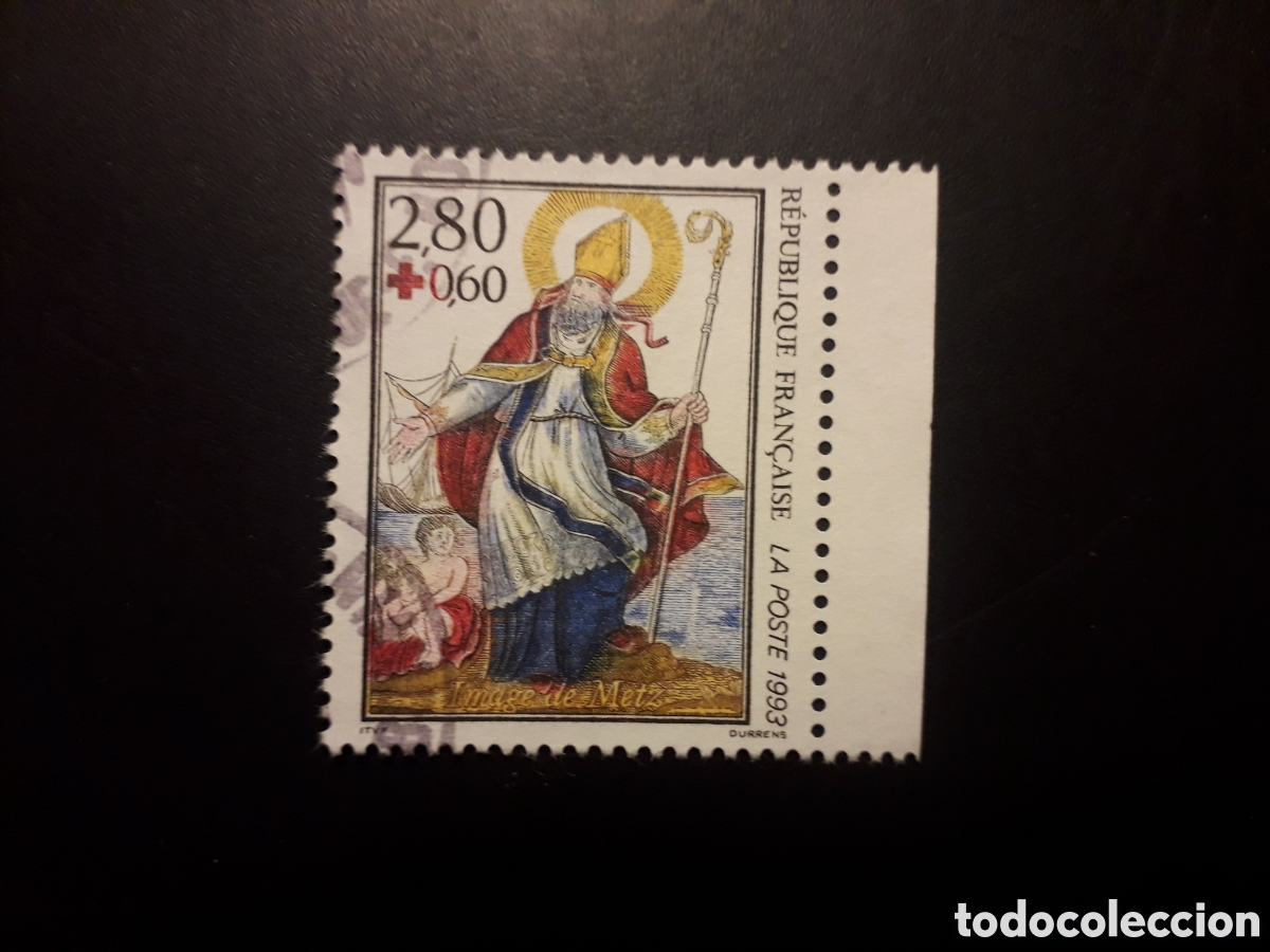 Sellos: FRANCIA YVERT 2853 SERIE COMPLETA USADA 1993 CRUZ ROJA, SAN NICOL&Aacute;S PEDIDO M&Iacute;NIMO 3&euro;