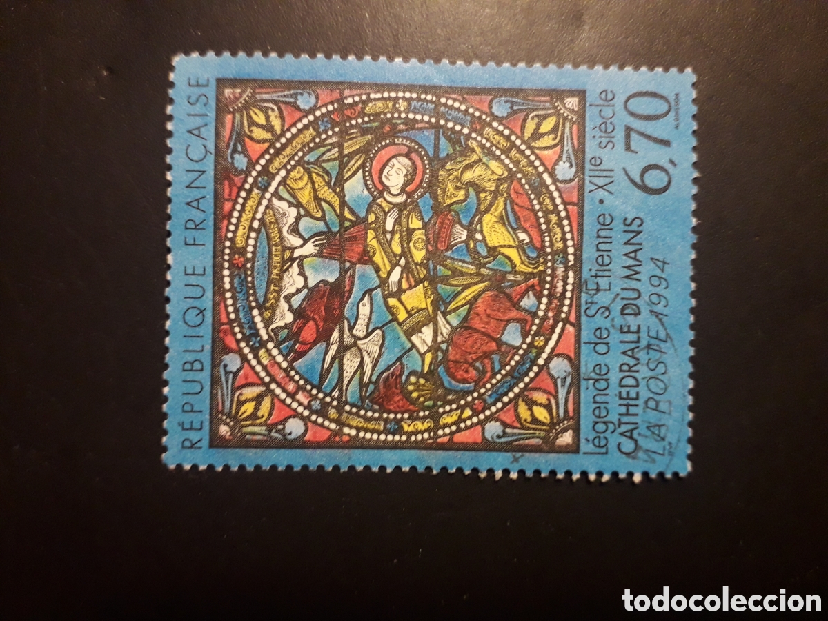 Sellos: FRANCIA YVERT 2859 SERIE COMPLETA USADA, DOBLEZ 1994 VIDRIERA PEDIDO M&Iacute;NIMO 3&euro;