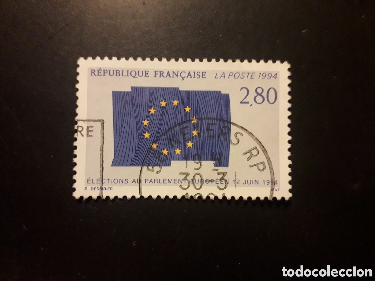 Sellos: FRANCIA YVERT 2860 SERIE COMPLETA USADA 1994 BANDERA, PARLAMENTO EUROPEO PEDIDO M&Iacute;NIMO 3&euro;