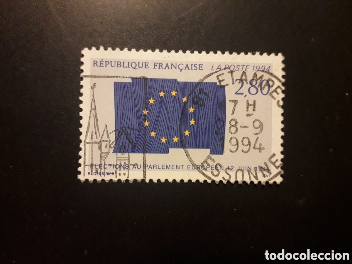 Sellos: FRANCIA YVERT 2860 SERIE COMPLETA USADA 1994 BANDERA, PARLAMENTO EUROPEO PEDIDO M&Iacute;NIMO 3&euro;
