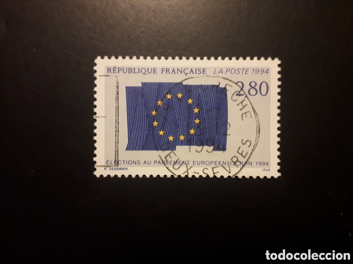 Sellos: FRANCIA YVERT 2860 SERIE COMPLETA USADA 1994 BANDERA, PARLAMENTO EUROPEO PEDIDO M&Iacute;NIMO 3&euro;
