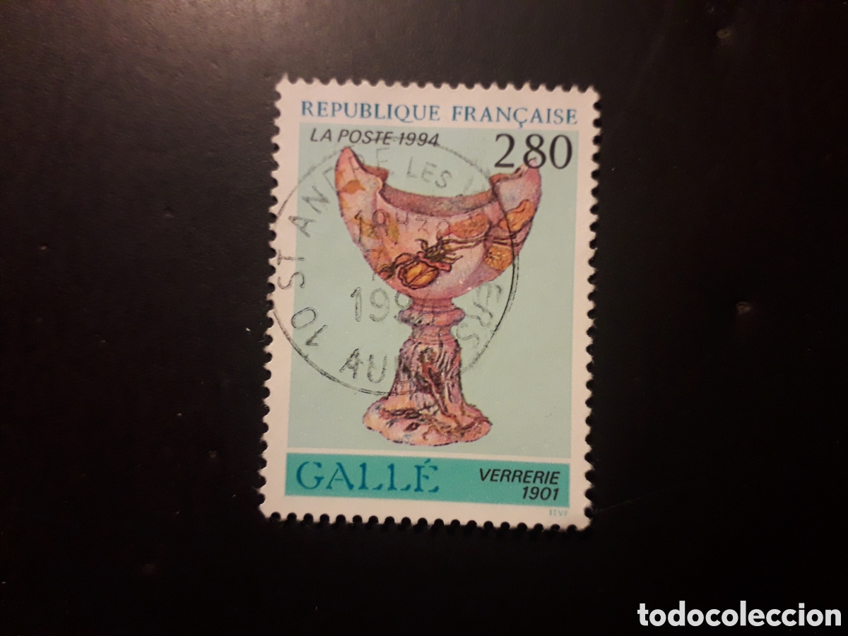 Sellos: FRANCIA YVERT 2854 SELLO SUELTO USADO 1994 ARTES DECORATIVAS, VIDRIO PEDIDO M&Iacute;NIMO 3&euro;