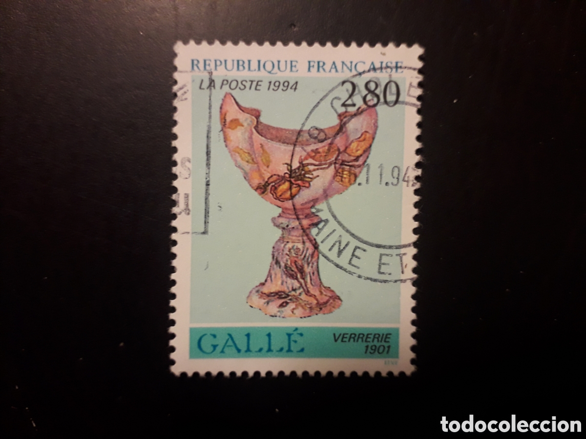 Sellos: FRANCIA YVERT 2854 SELLO SUELTO USADO 1994 ARTES DECORATIVAS, VIDRIO PEDIDO M&Iacute;NIMO 3&euro;