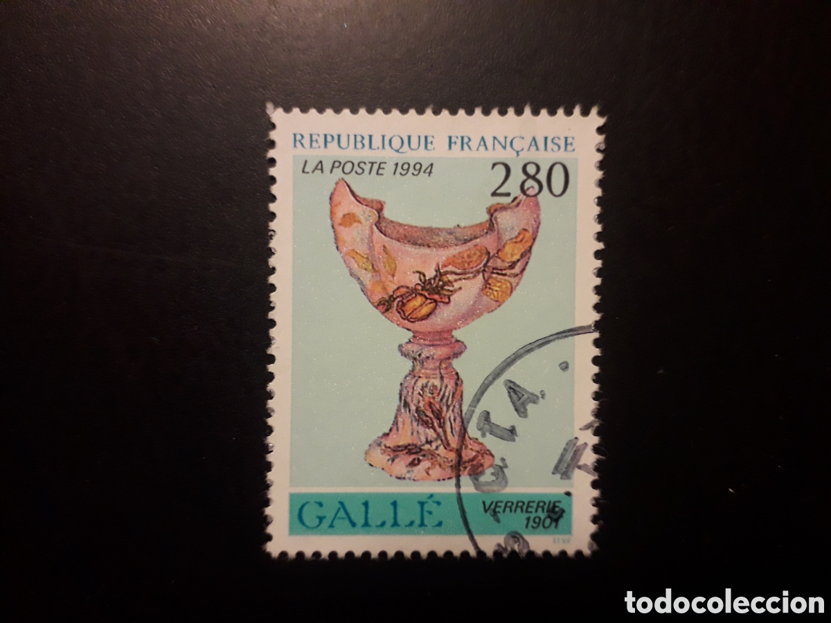 Sellos: FRANCIA YVERT 2854 SELLO SUELTO USADO 1994 ARTES DECORATIVAS, VIDRIO PEDIDO M&Iacute;NIMO 3&euro;