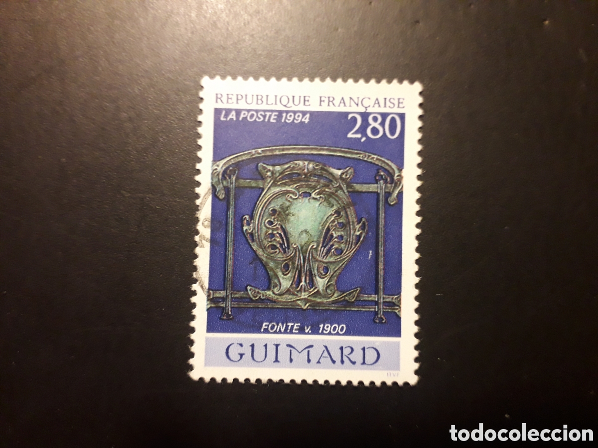 Sellos: FRANCIA YVERT 2855 SELLO SUELTO USADO 1994 ARTES DECORATIVAS, METAL FUNDIDO PEDIDO M&Iacute;NIMO 3&euro;