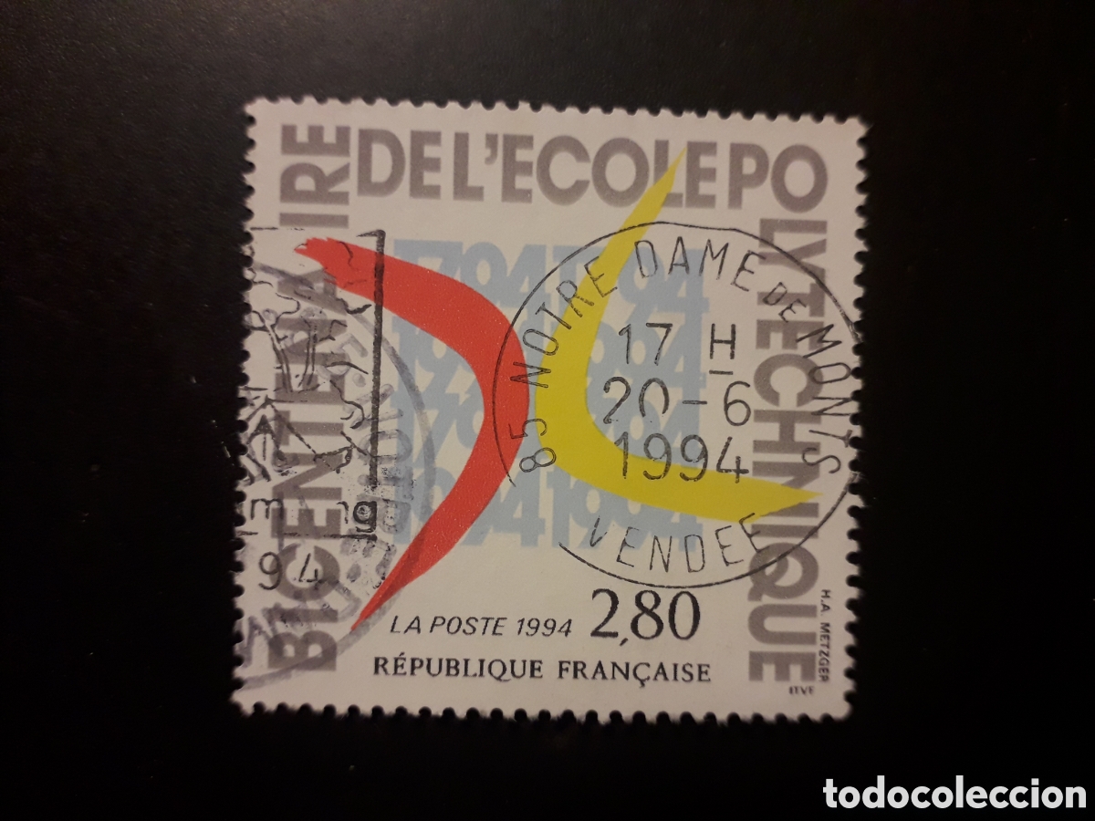 Sellos: FRANCIA YVERT 2862 SERIE COMPLETA USADA 1994 ESCUELA POLIT&Eacute;CNICA, EDUCACI&Oacute;N PEDIDO M&Iacute;NIMO 3&euro;