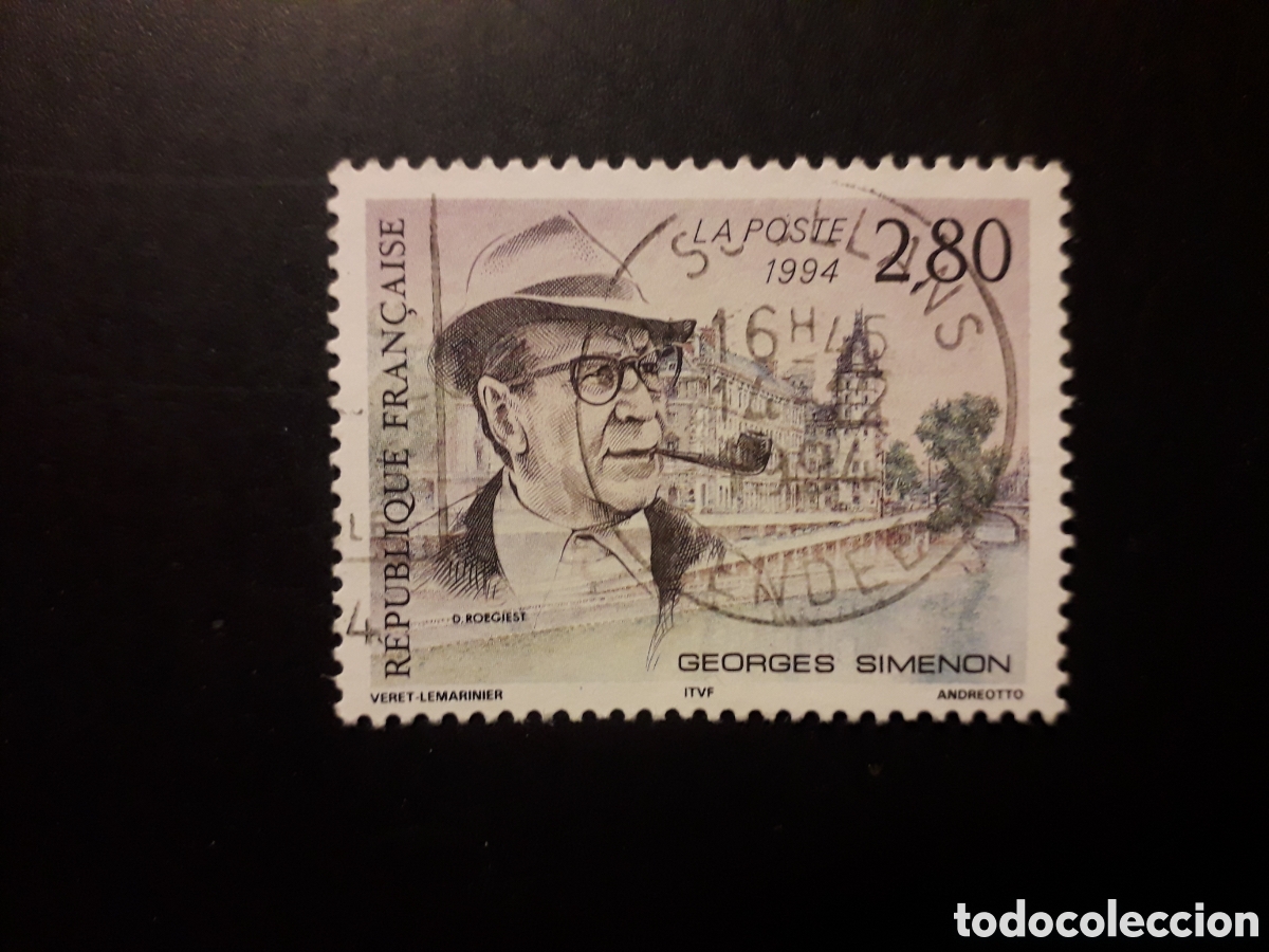 Sellos: FRANCIA YVERT 2911 SERIE COMPLETA USADA 1994 LITERATURA, GEORGE SIMENON PEDIDO M&Iacute;NIMO 3&euro;