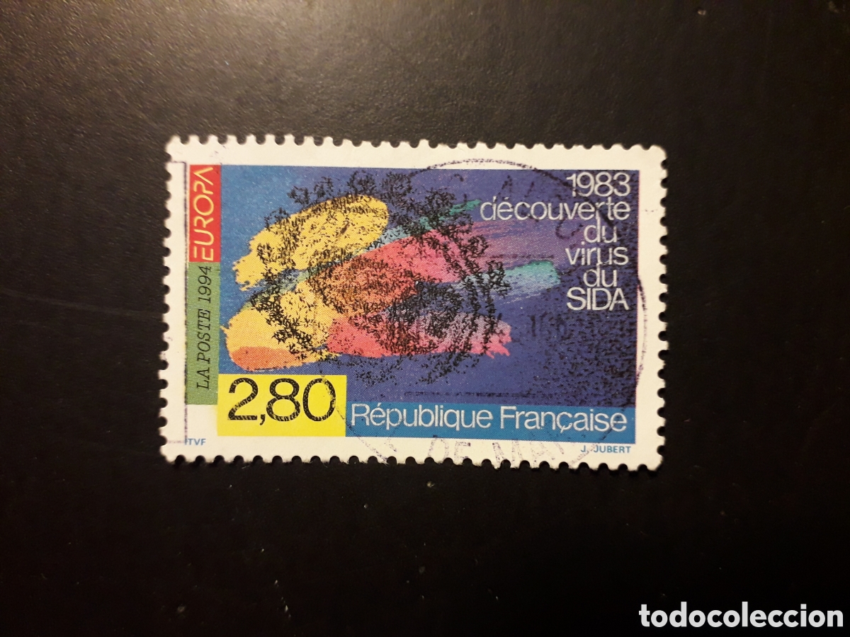 Sellos: FRANCIA YVERT 2878 SELLO SUELTO USADO 1994 EUROPA, VIRUS DEL SIDA, MEDICINA PEDIDO M&Iacute;NIMO 3&euro;