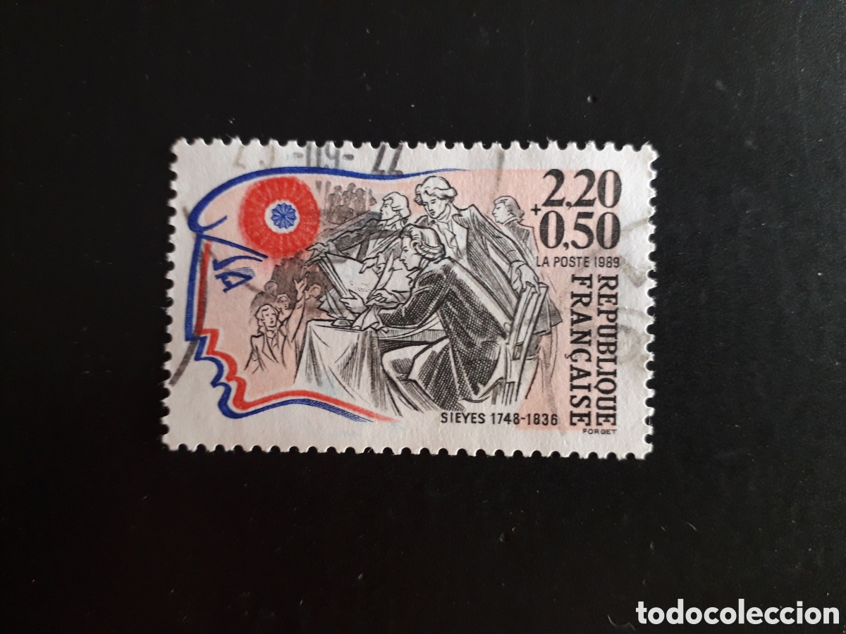 Sellos: FRANCIA YVERT 2564 SELLO SUELTO USADO 1989 REVOLUCI&Oacute;N FRANCESA PEDIDO M&Iacute;NIMO 3&euro;