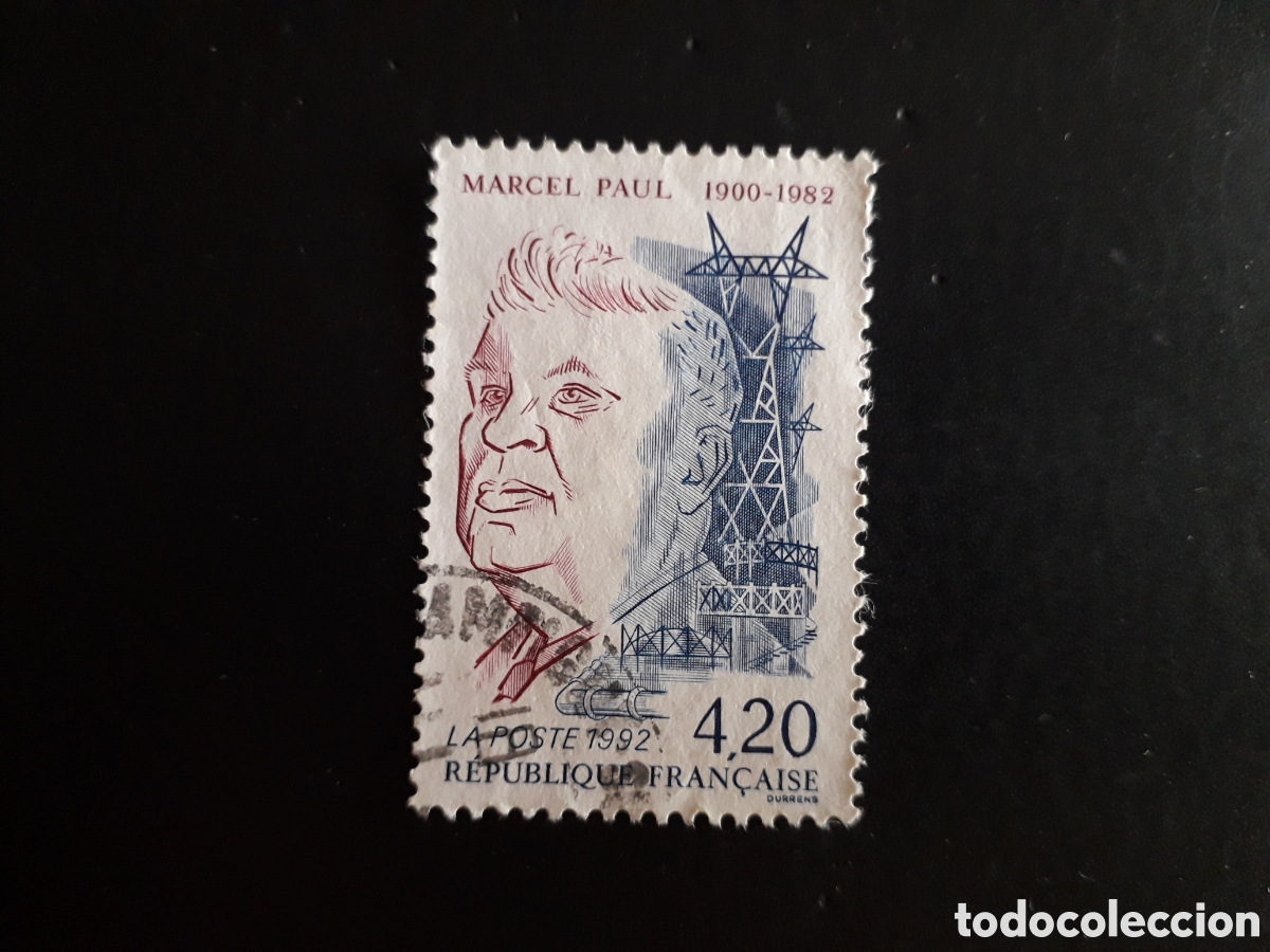 Sellos: FRANCIA YVERT 2777 SERIE COMPLETA USADA 1992 EX MINISTRO MARCEL PAUL, ELECTRICIDAD PEDIDO M&Iacute;NIMO 3&euro;
