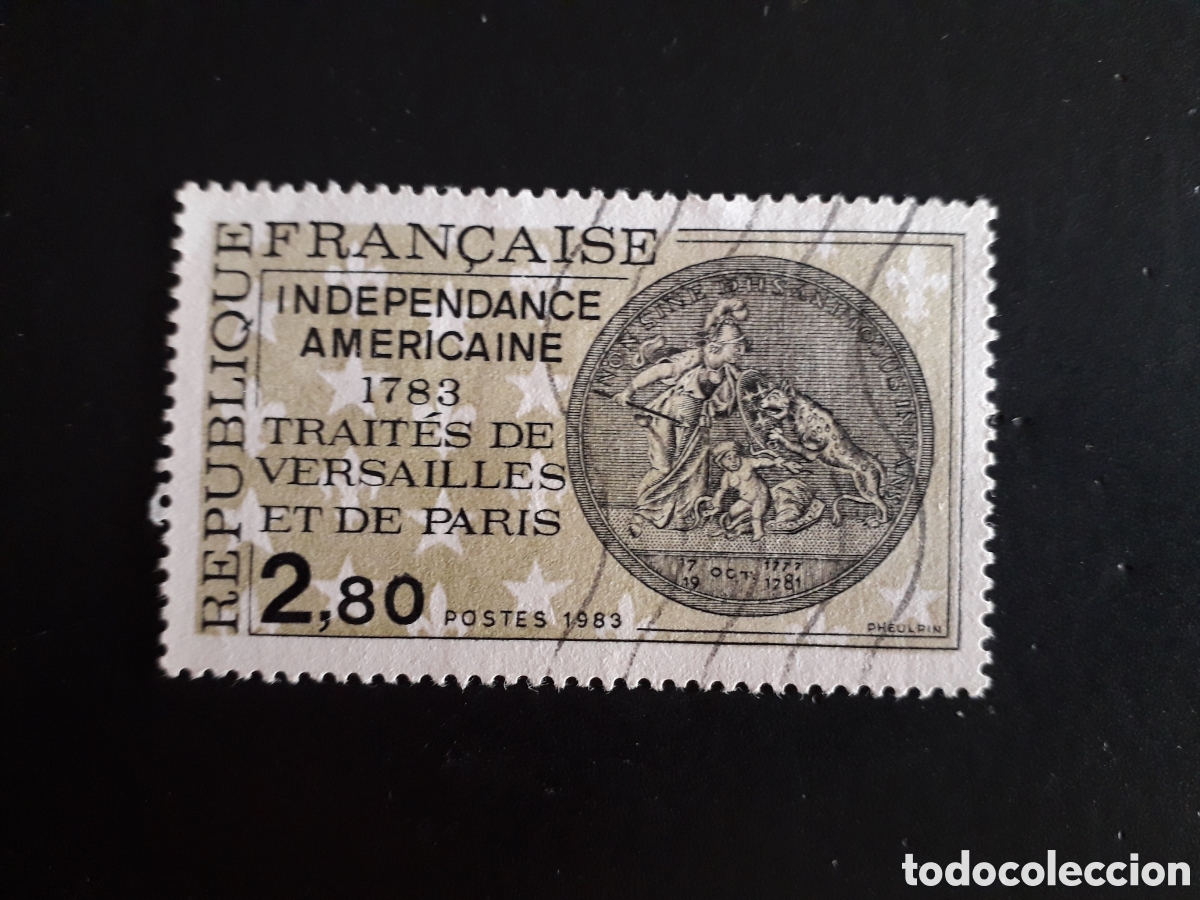 Sellos: FRANCIA YVERT 2285 SERIE COMPLETA USADA 1983 TRATADOS INDEPENDENCIA AMERICANA PEDIDO M&Iacute;NIMO 3&euro;