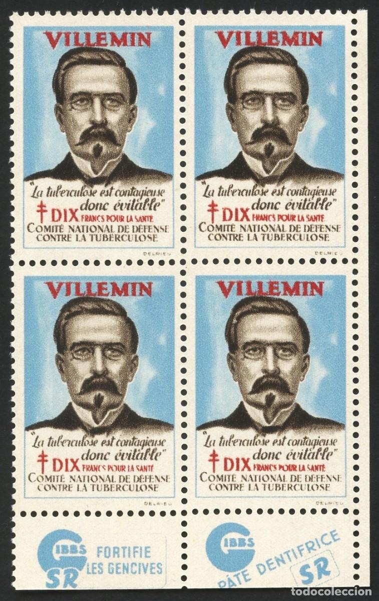Sellos: FRANCIA, VI&Ntilde;ETA, COMIT&Eacute; NACIONAL CONTRA TUBERCULOSIS, 1951