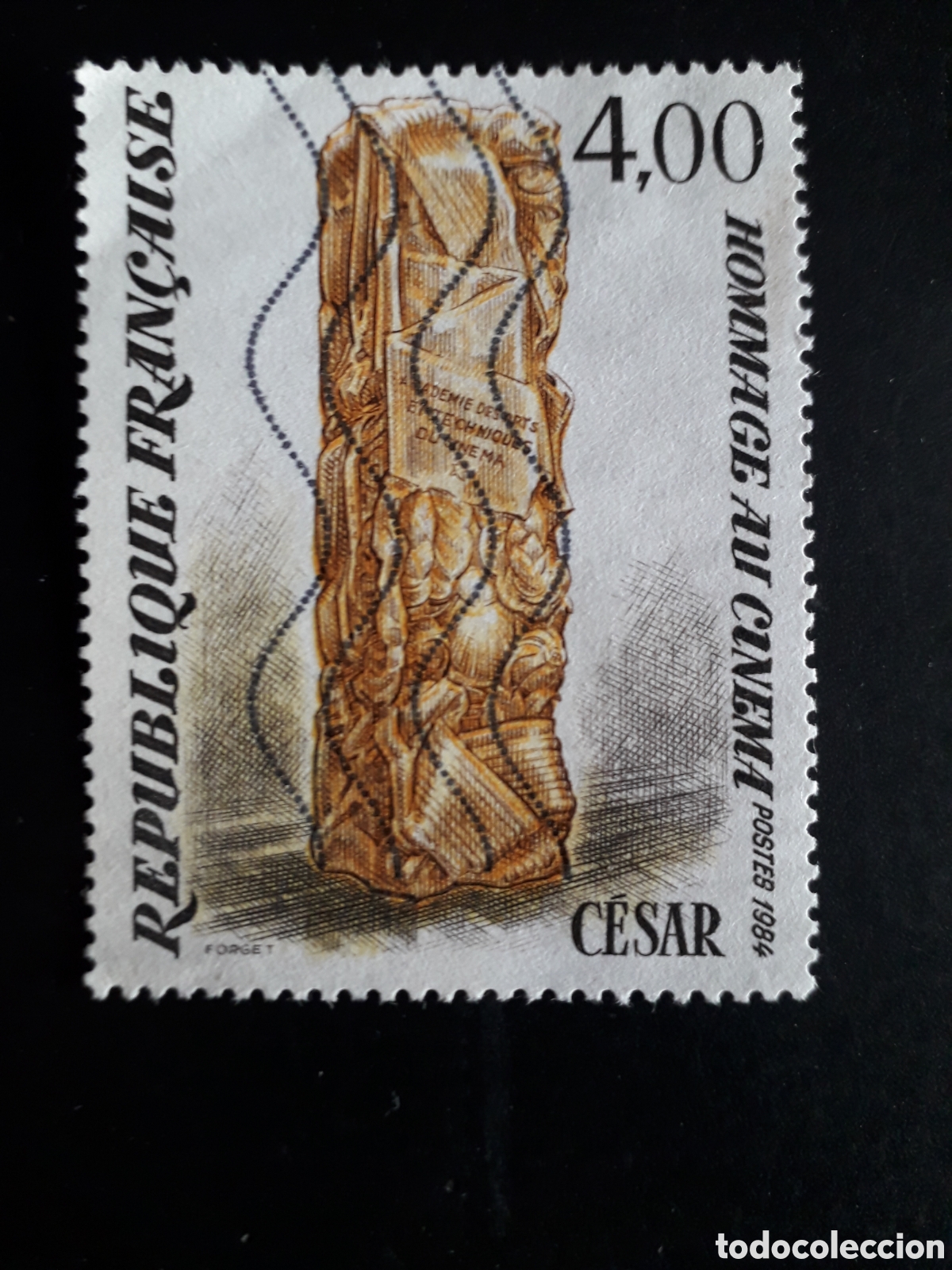 Sellos: FRANCIA YVERT 2299 SELLO SUELTO USADO 1984 ESCULTURA HOMENAJE AL CINE PEDIDO M&Iacute;NIMO 3&euro;