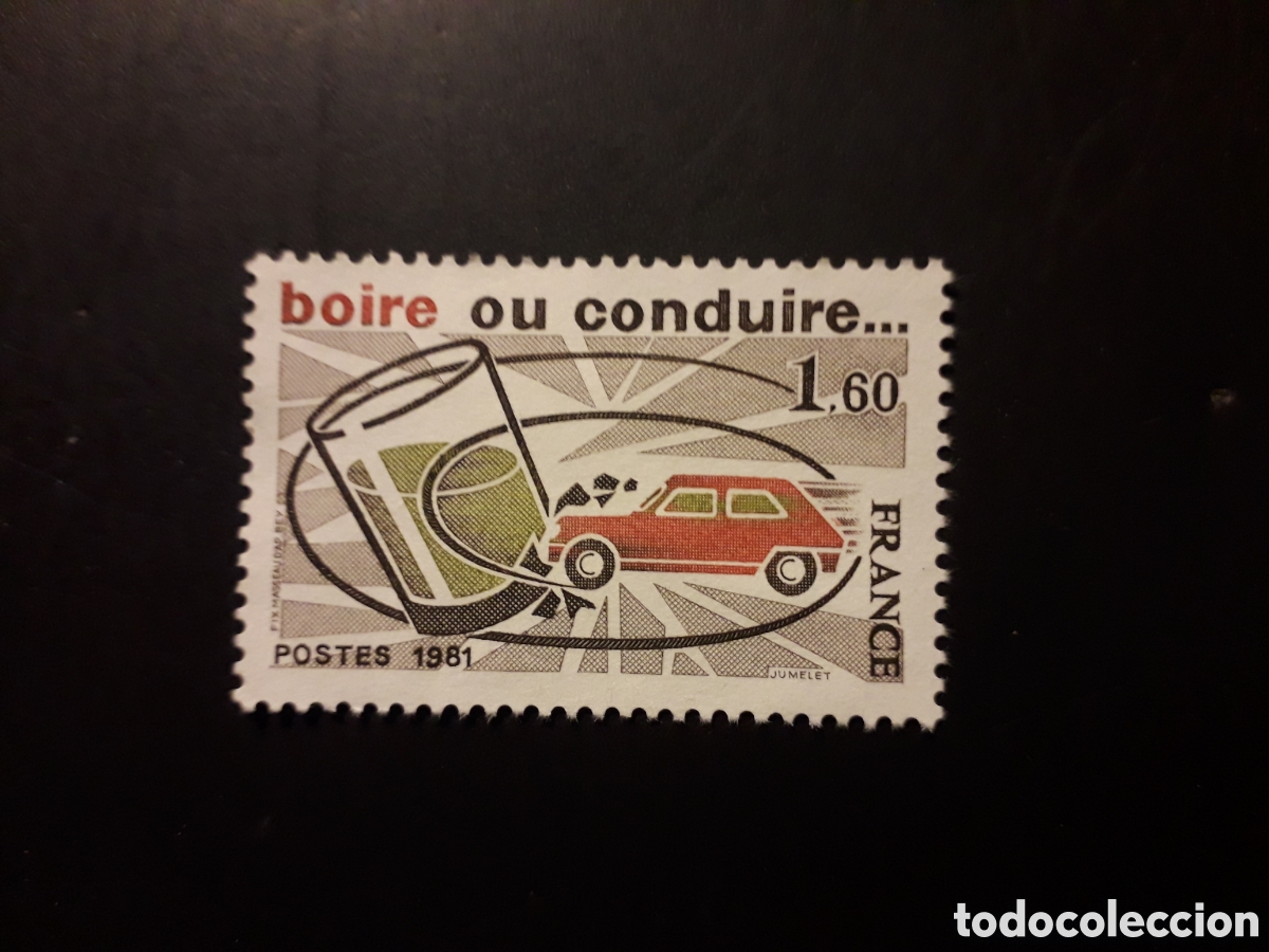 Sellos: FRANCIA YVERT 2159 SERIE COMPLETA USADA 1981 SEGURIDAD VIAL, BEBER O CONDUCIR PEDIDO M&Iacute;NIMO 3&euro;