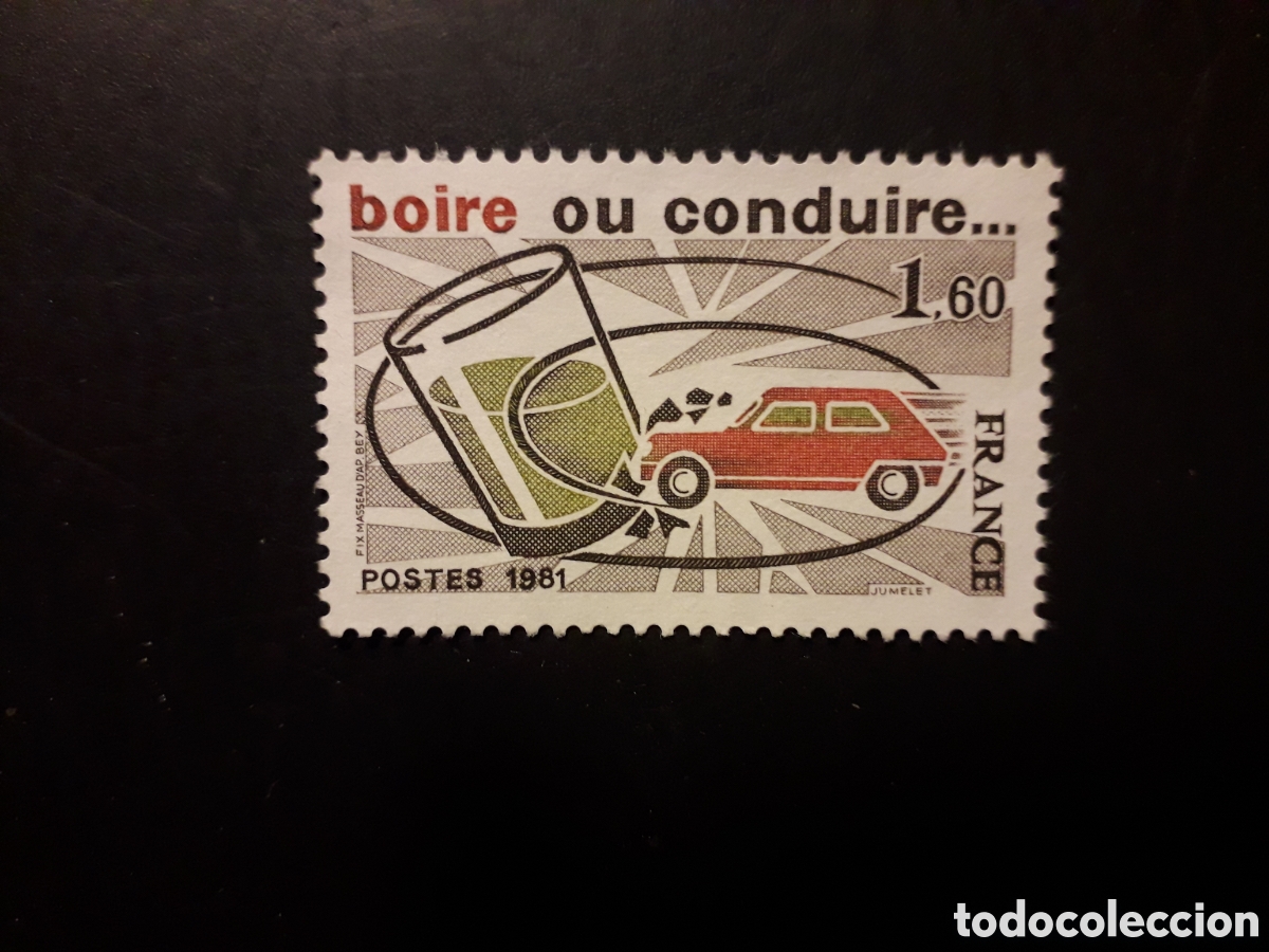 Sellos: FRANCIA YVERT 2159 SERIE COMPLETA USADA 1981 SEGURIDAD VIAL, BEBER O CONDUCIR PEDIDO M&Iacute;NIMO 3&euro;