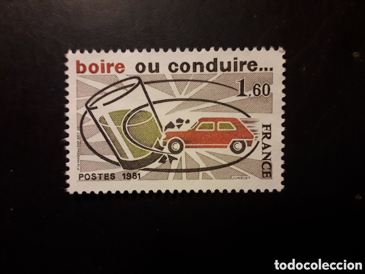Sellos: FRANCIA YVERT 2159 SERIE COMPLETA USADA 1981 SEGURIDAD VIAL, BEBER O CONDUCIR PEDIDO M&Iacute;NIMO 3&euro;