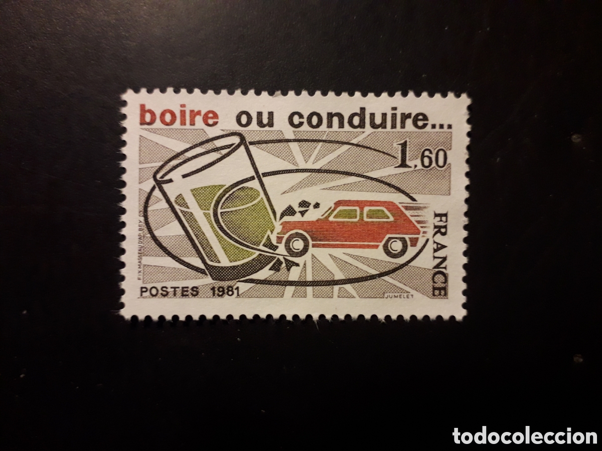 Sellos: FRANCIA YVERT 2159 SERIE COMPLETA USADA 1981 SEGURIDAD VIAL, BEBER O CONDUCIR PEDIDO M&Iacute;NIMO 3&euro;