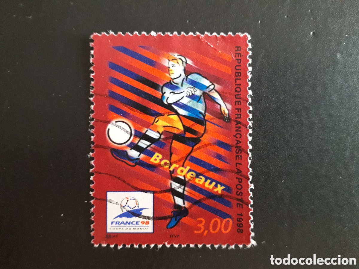 Sellos: FRANCIA YVERT 3130 SELLO SUELTO USADO 1998 DEPORTES MUNDIAL F&Uacute;TBOL FRANCIA 98 PEDIDO M&Iacute;NIMO 3&euro;