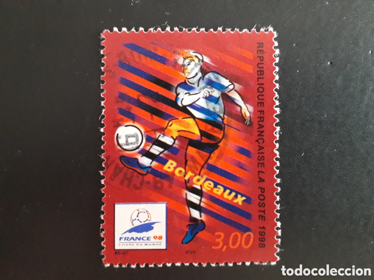 Sellos: FRANCIA YVERT 3130 SELLO SUELTO USADO 1998 DEPORTES MUNDIAL F&Uacute;TBOL FRANCIA 98 PEDIDO M&Iacute;NIMO 3&euro;