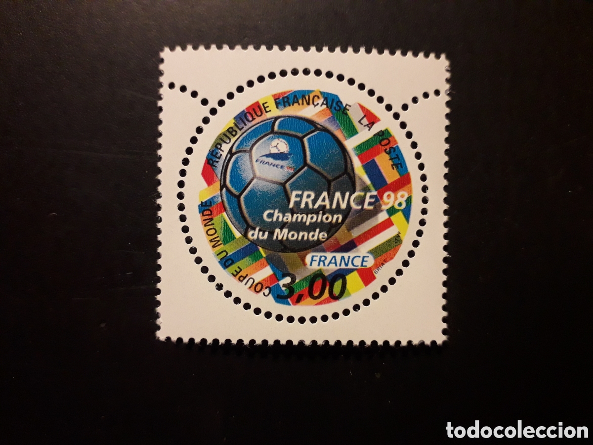 Sellos: FRANCIA YVERT 3170 SERIE COMPLETA NUEVA *** 1998 MUNDIAL F&Uacute;TBOL FRANCIA CAMPE&Oacute;N PEDIDO M&Iacute;NIMO 3&euro;