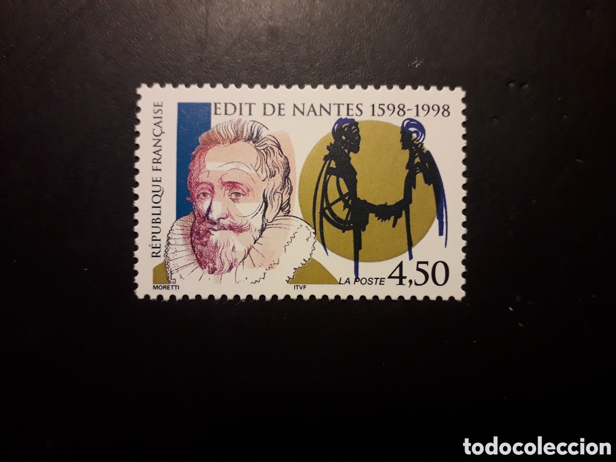 Sellos: FRANCIA YVERT 3148 SERIE COMPLETA NUEVA *** 1998 ENRIQUE IV EDICTO DE NANTES PEDIDO M&Iacute;NIMO 3&euro;